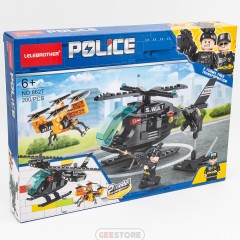 Конструктор Полицейский вертолет с дроном