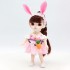 Шарнирная кукла Senli с ушками и сумочкой-морковкой 16 см