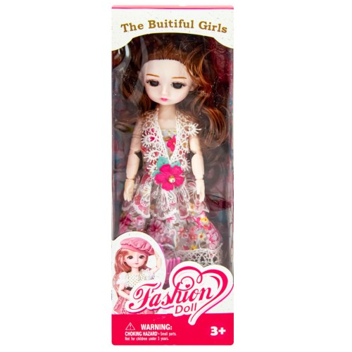 Шарнирная кукла Fashion Doll в цветном наряде 23 см