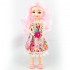 Шарнирная кукла Fashion Doll в цветном наряде с розовыми волосами 23 см