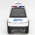 Полицейская машинка Тесла Кибертрак ДПС с мотоциклом 1:24