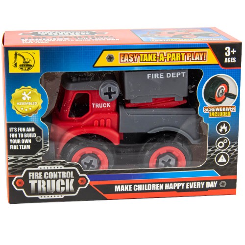 Детская машинка-конструктор Пожарная машина с подъёмником