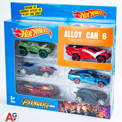 Набор машинок Hot Wheels Мстители 6в1